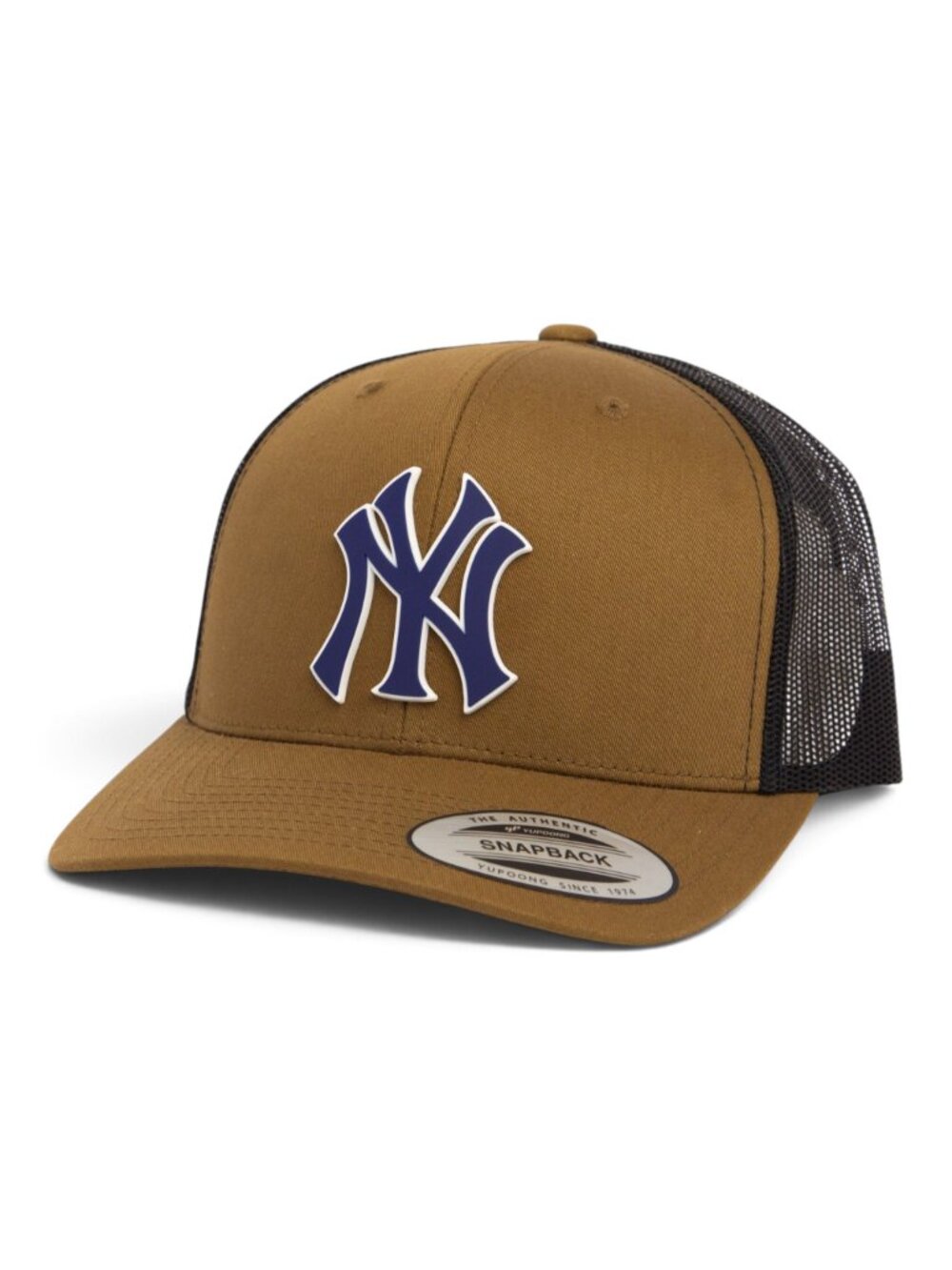 New York Yankees NY Navy 3D YP Snapback Trucker Hat- Coyote/ Black